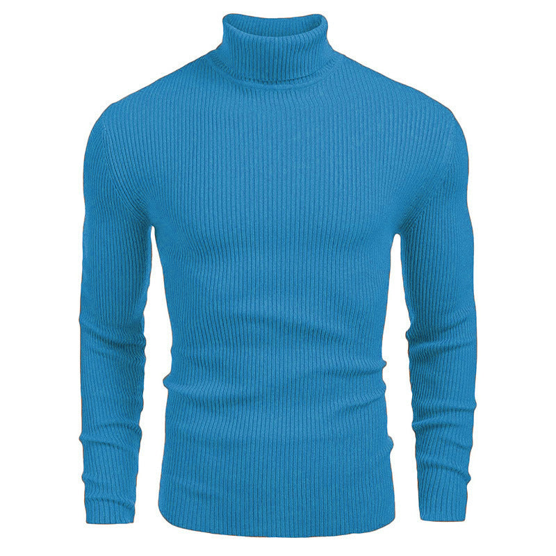 Herren Rollkragenpullover aus feinem Rippstrick Heidi-Mode