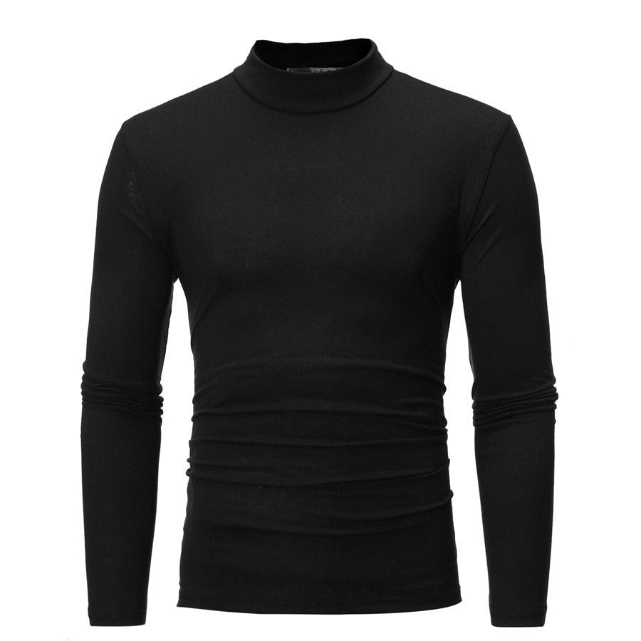 Herren Rollkragenpullover mit enger Passform und edel strukturiertem Material Heidi-Mode