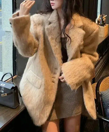 Damen Oversized Wollmantel Heidi-Mode