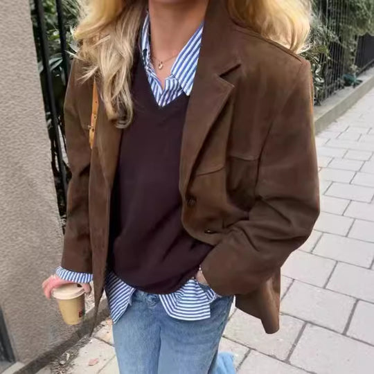 Damen Casual Oversize Jacke Heidi-Mode