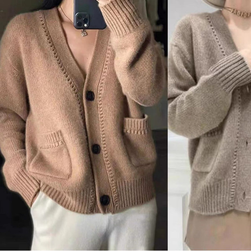 Damen Strickjacke im lässigen Oversized-Stil Heidi-Mode