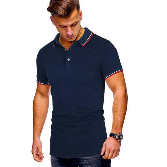 Herren Poloshirt mit modernen Akzenten Heidi-Mode