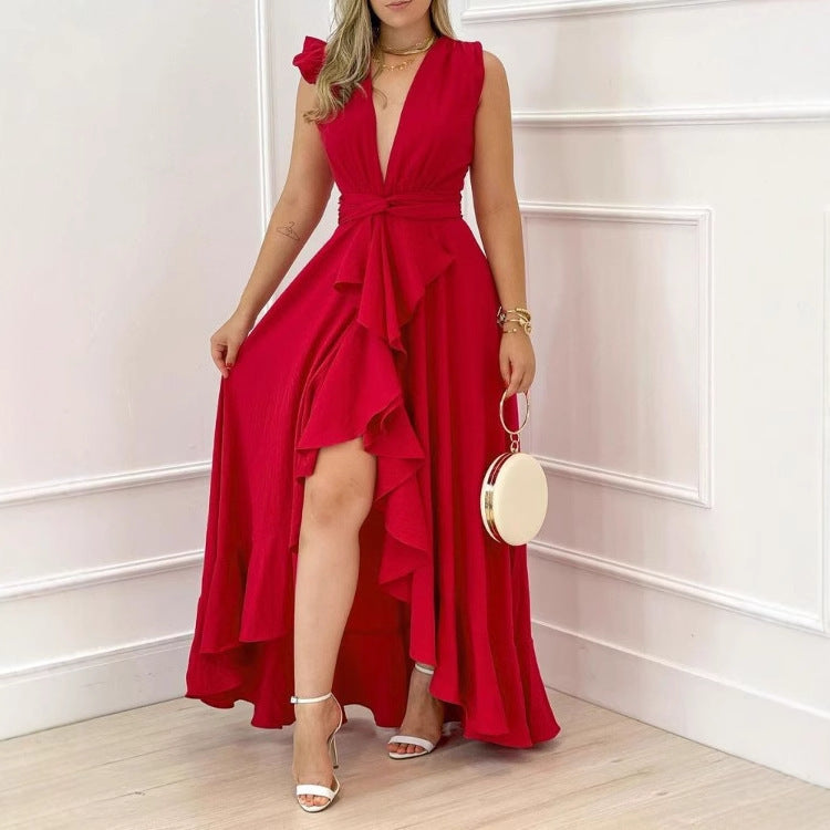 Damen Maxikleid mit floralem Schnitt Heidi-Mode