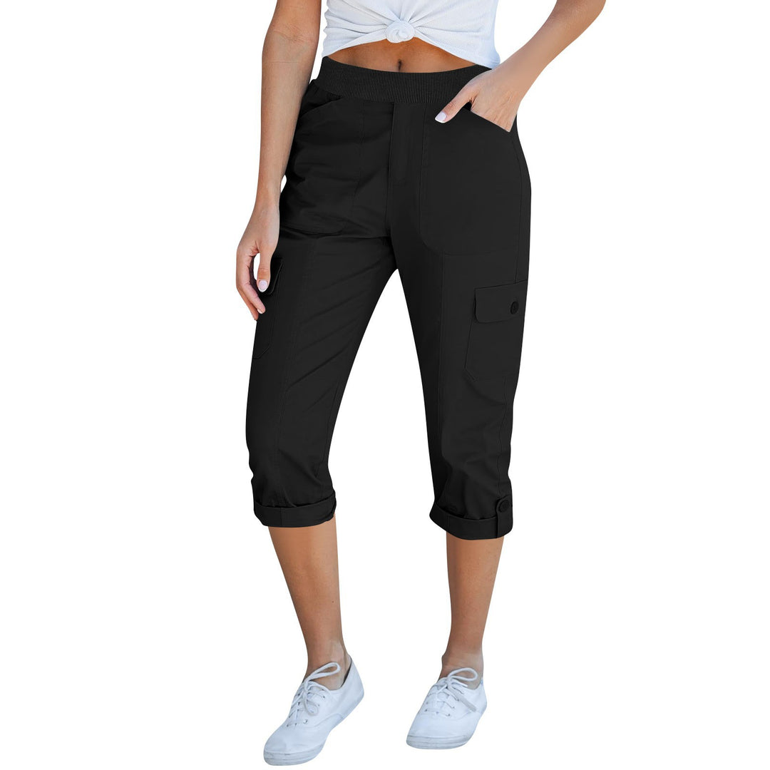 Damen Cargo-Hosen mit elastischem Bund und praktischen Taschen Heidi-Mode