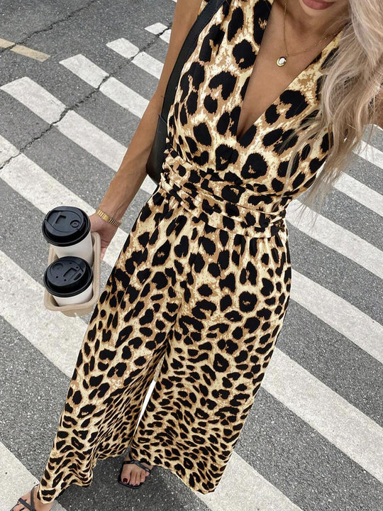 Damen Jumpsuit im trendigen Leo-Muster Heidi-Mode