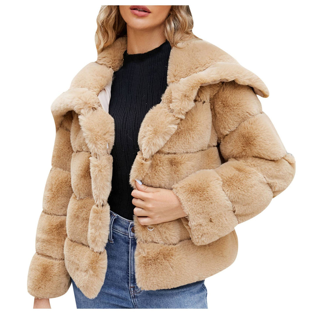 Damen Trendige Puffjacke mit weich gefüttertem Kunstfell Heidi-Mode