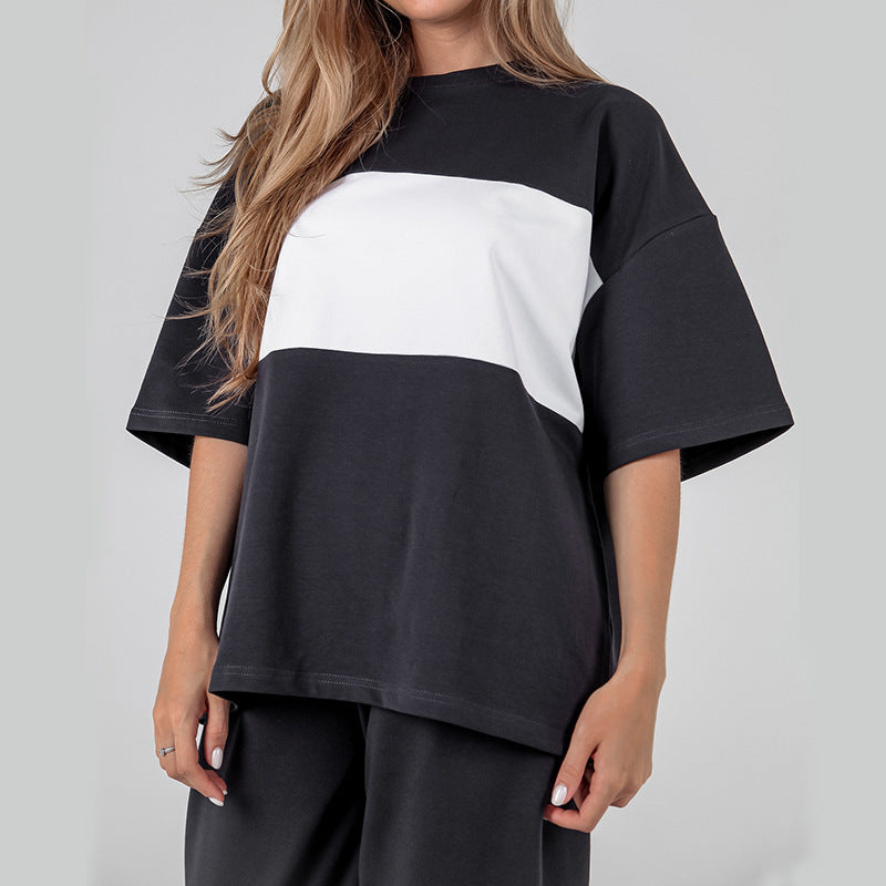 Damen modisches Sport-Loungewear-Set mit lässigem Oversized Oberteil und bequemen Jogginghosen Heidi-Mode