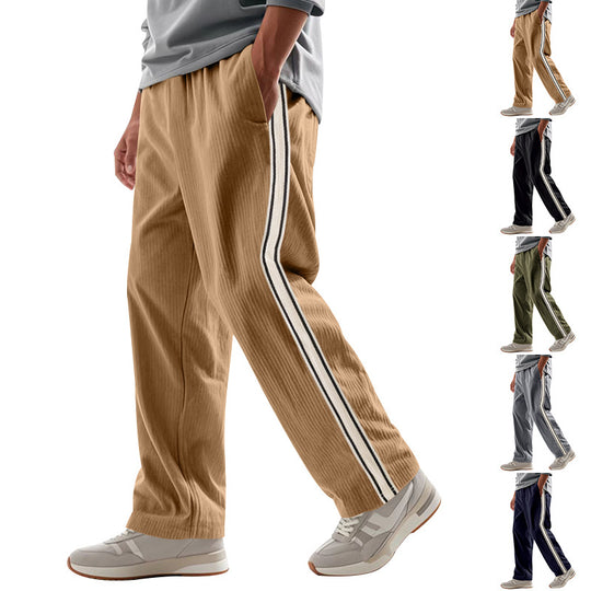 Herren Sportliche Freizeithose mit seitlichen Streifen Heidi-Mode
