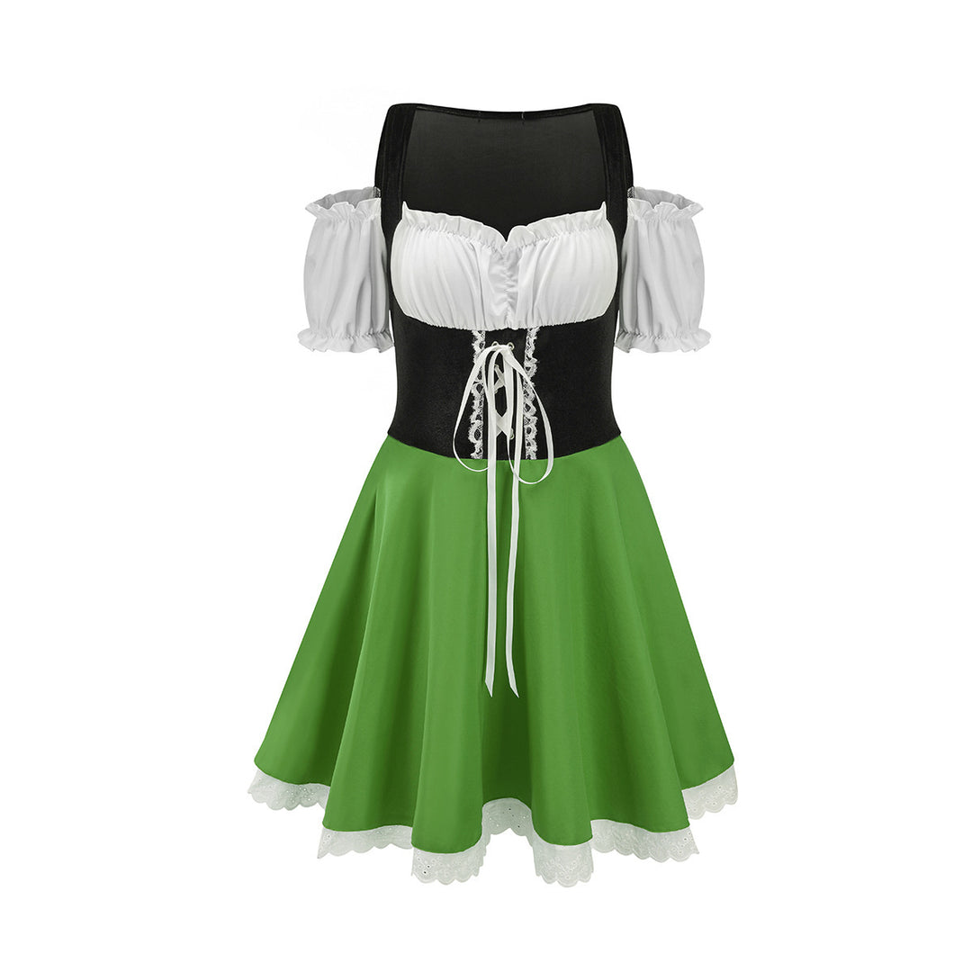 Damen Trachtenkleid mit romantischen Puffärmeln und verspieltem Schnitt Heidi