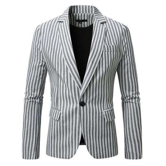 Herren eleganter Blazer mit feinen Streifen Heidi-Mode