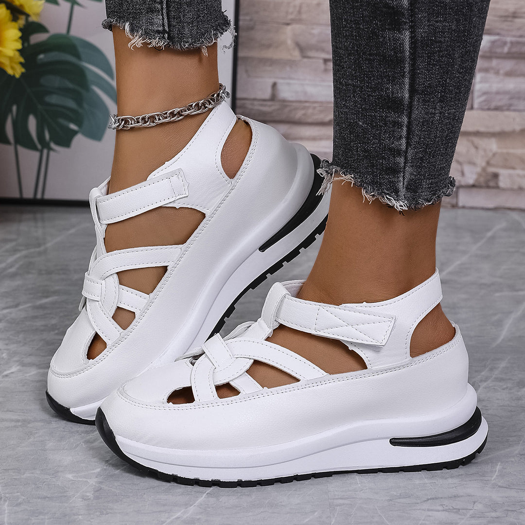 Damen Komfortable und Stylische Keil Sandalen mit offenem Zehenbereich Heidi-Mode