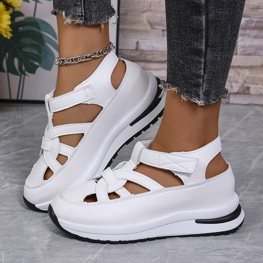 Damen Komfortable und Stylische Keil Sandalen mit offenem Zehenbereich Heidi-Mode