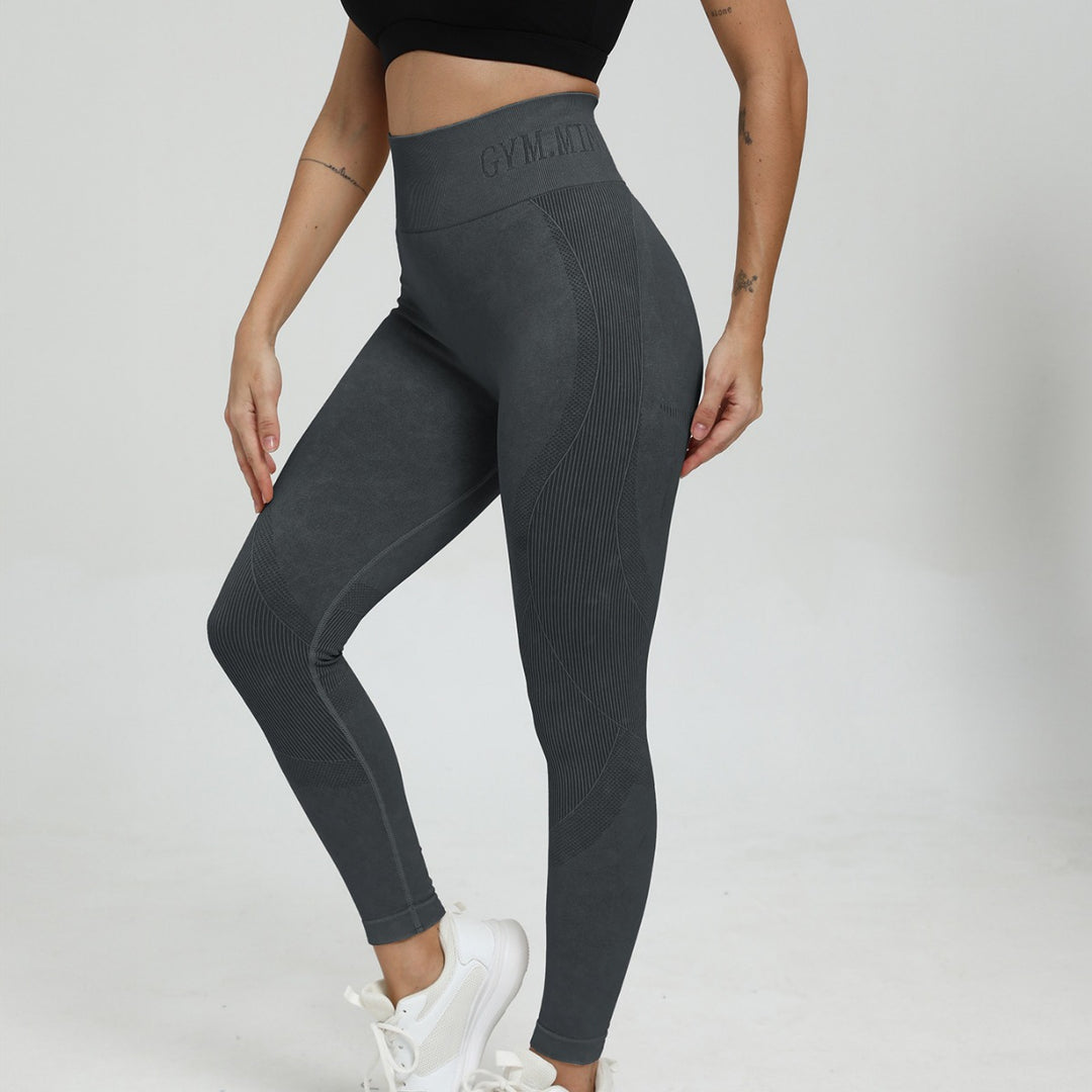 Damen Hochwertige Sportleggings mit hohem Bund Heidi-Mode