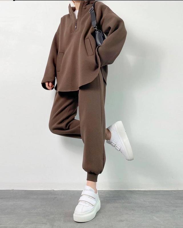 Damen lässiger Hoodie mit hochwertigem Reißverschluss und elastichem Bund Heidi-Mode