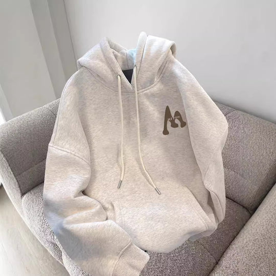 Damen Kapuzenpullover mit kreativem grafischen Aufdruck Heidi-Mode
