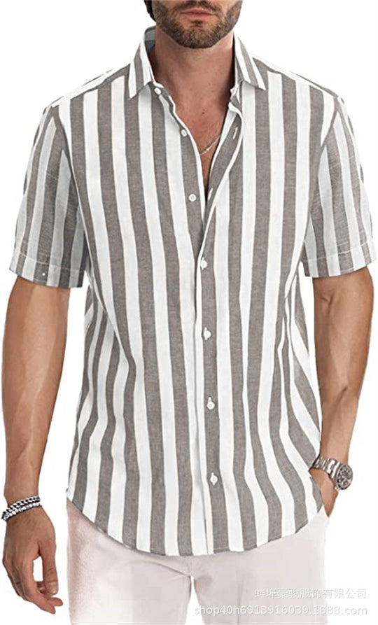 Heidi Mode | Herren Hemd mit gestreiftem Revers
