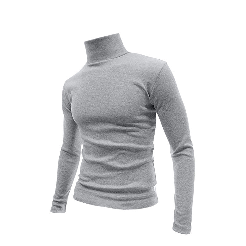 Herren eleganter Rollkragenpullover aus hochwertigem Baumwollmix Heidi-Mode