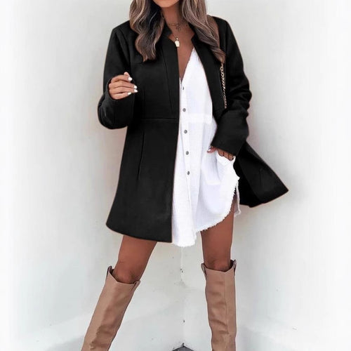 Damen Modische Übergangsjacke mit schlichten Linien und praktischen Taschen Heidi-Mode