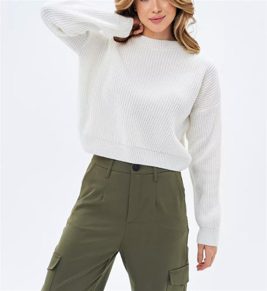 Damen lässiger Strickpullover Heidi-Mode
