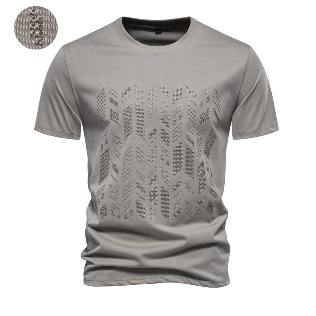 Herren T-Shirt mit innovativem Strukturdesign Heidi-Mode