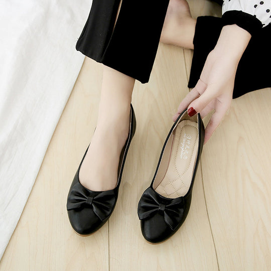Damen elegante Ballerinas mit raffiniertem Schleifen-Design und weicher Polsterung Heidi-Mode