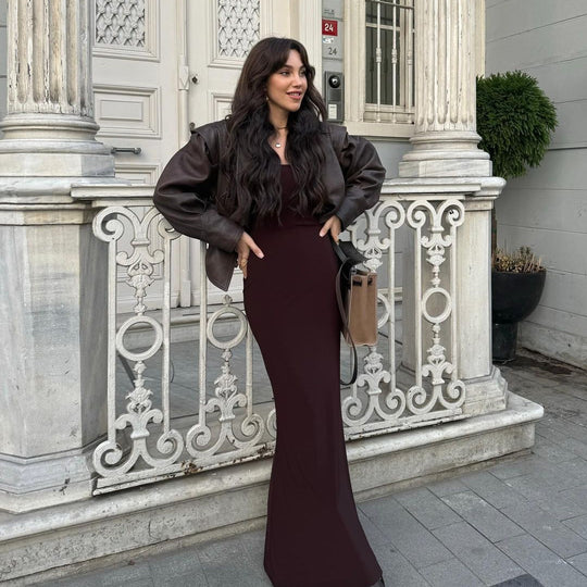 Damen Biker jacke mit elastischem Bund Heidi-Mode