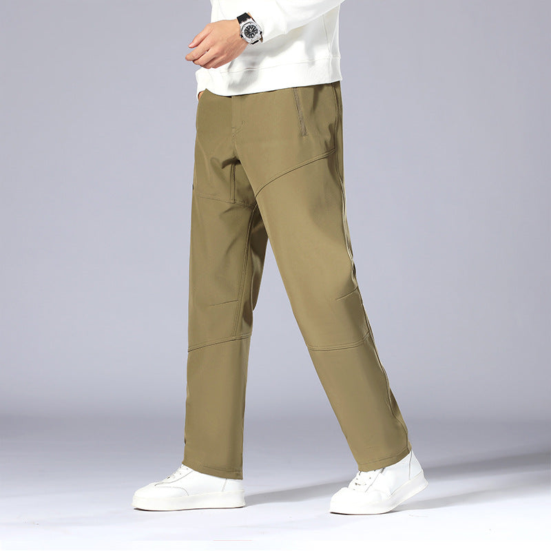 Herren Multifunktionale Outdoor-Hose mit verstellbarem Bund und seitlichen Reißverschlusstaschen Heidi-Mode