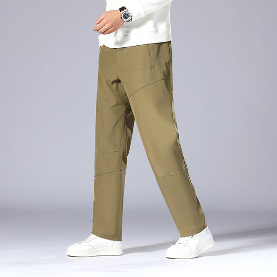 Herren Multifunktionale Outdoor-Hose mit verstellbarem Bund und seitlichen Reißverschlusstaschen Heidi-Mode