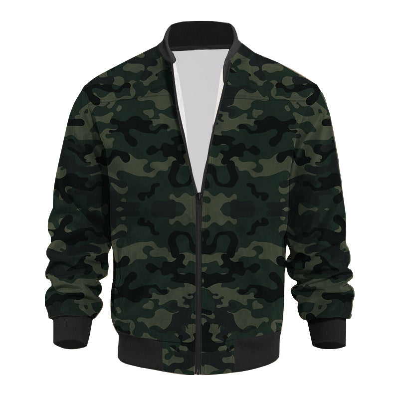 Herren Bomberjacke mit modernem Camouflage-Design und elastischen Bündchen Heidi-Mode