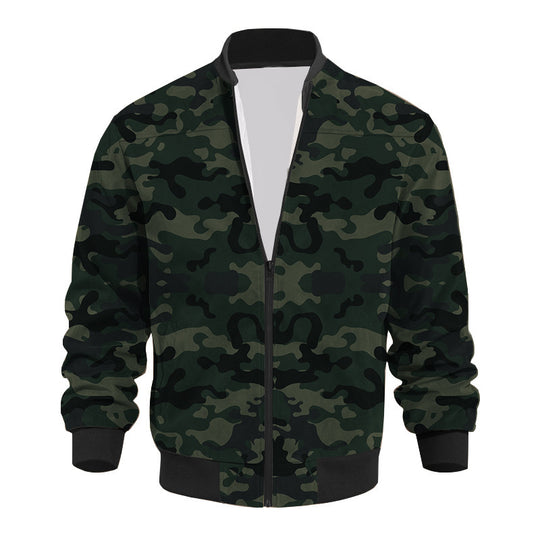 Herren Bomberjacke mit modernem Camouflage-Design und elastischen Bündchen Heidi-Mode