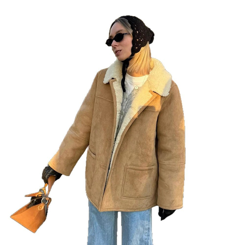 Damen Oversized Kunstfelljacke im lässigen Schnitt Heidi-Mode