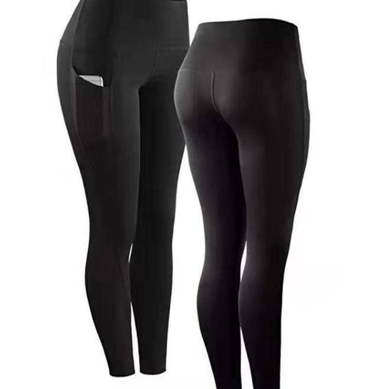 Damen Hochleistungs-Leggings mit praktischen Seitentaschen Heidi-Mode
