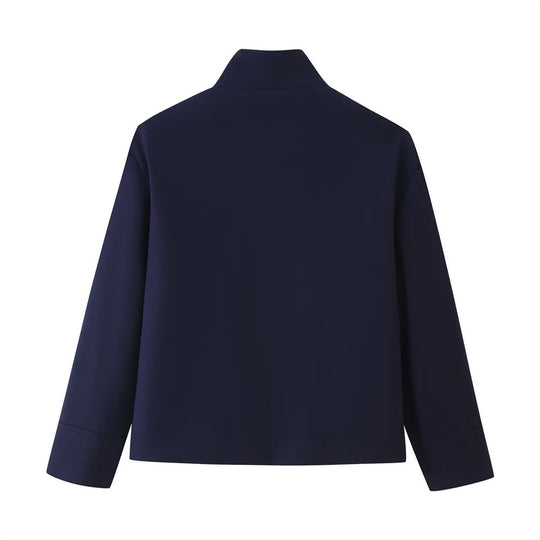 Damen Übergangsjacke mit modernem Reverskragen und eleganten Knopfdetails Heidi-Mode