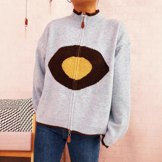 Damen kuscheliger Pullover mit auffälligem Design Heidi-Mode