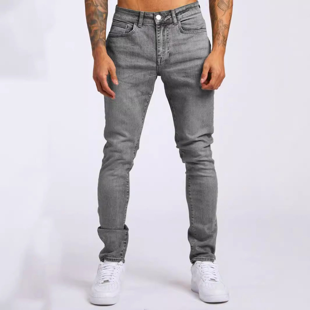 Herren Slim Fit Jeans im authentischen Used-Look Heidi-Mode