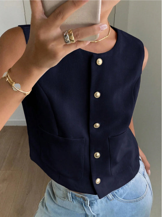 Damen modischer ärmelloser Blazer Heidi-Mode