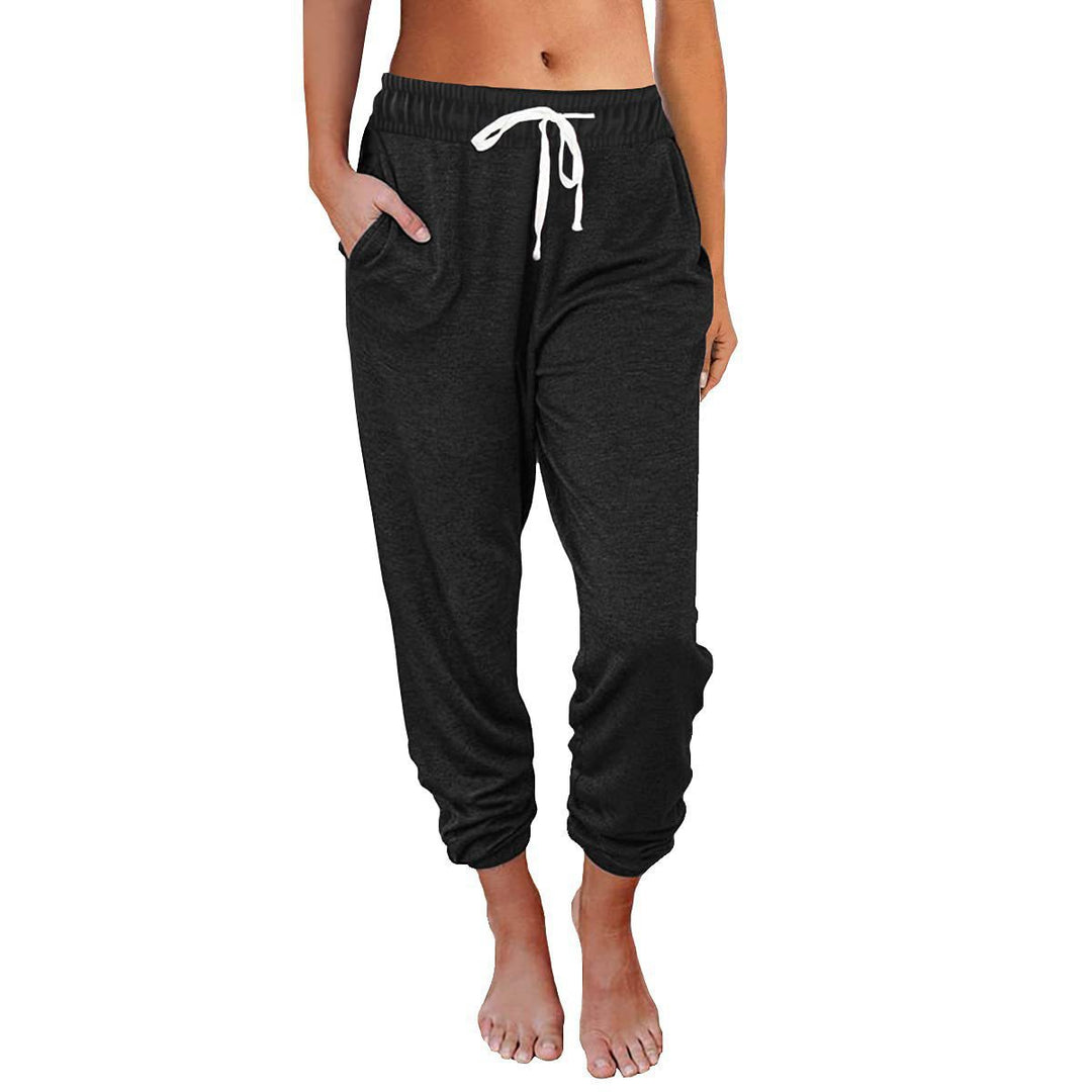 Damen bequeme Sweatpants mit Kordelzug und praktischen Taschen Heidi-Mode