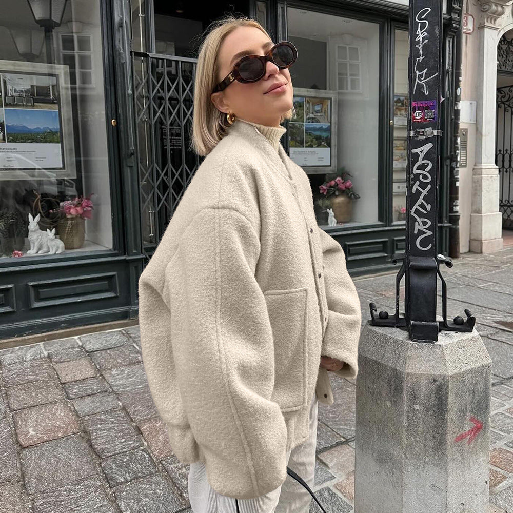 Damen Modische Boucle-Jacke Heidi-Mode