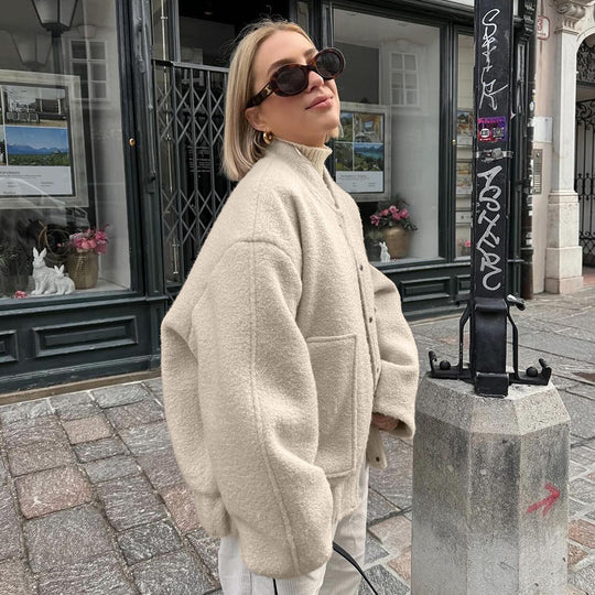 Damen Modische Boucle-Jacke Heidi-Mode