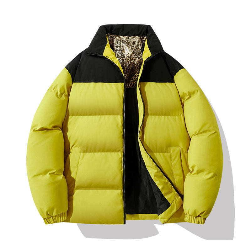 Herren isolierte Steppjacke mit hohem Kragen und praktischen Taschen Heidi-Mode
