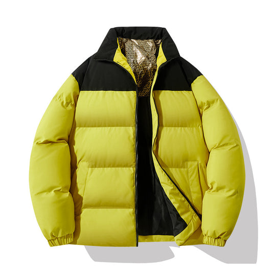 Herren isolierte Steppjacke mit hohem Kragen und praktischen Taschen Heidi-Mode