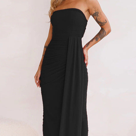 Damen Langarm Wickelkleid mit figurbetontem Design Heidi-Mode