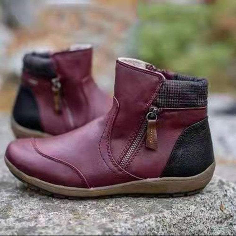 Damen Stiefeletten mit hohem Komfort und praktischem Reißverschluss Heidi-Mode