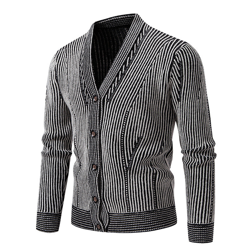 Herren Strickjacke mit strukturiertem Design Heidi-Mode