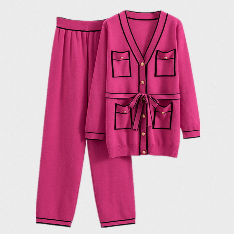Damen gemütliches Strickanzug-Set Heidi-Mode