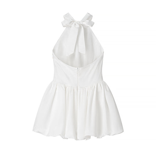 Damen Ballettkleid mit offenem Rücken und schwingendem Rock Heidi-Mode