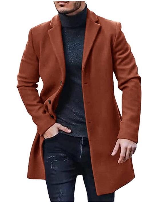 Herren gefütterter eleganter Trenchcoat Heidi-Mode