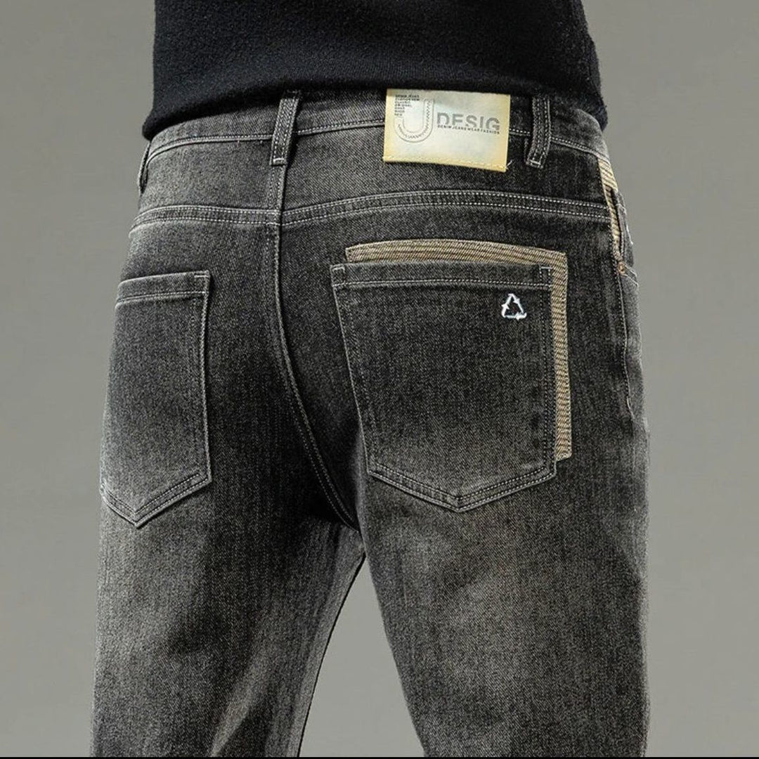 Herren moderne Denim-Jeans mit innovativem Design und besonderen Waschungen Heidi-Mode