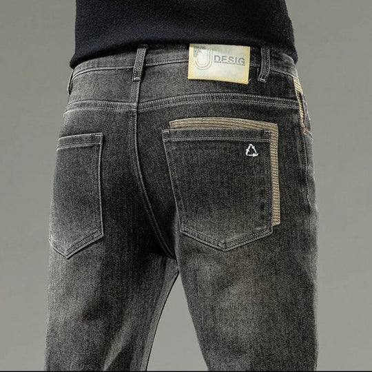 Herren moderne Denim-Jeans mit innovativem Design und besonderen Waschungen Heidi-Mode