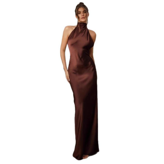 Damen Abendkleid mit elegantem Rückenausschnitt und fließendem Stoff Heidi-Mode